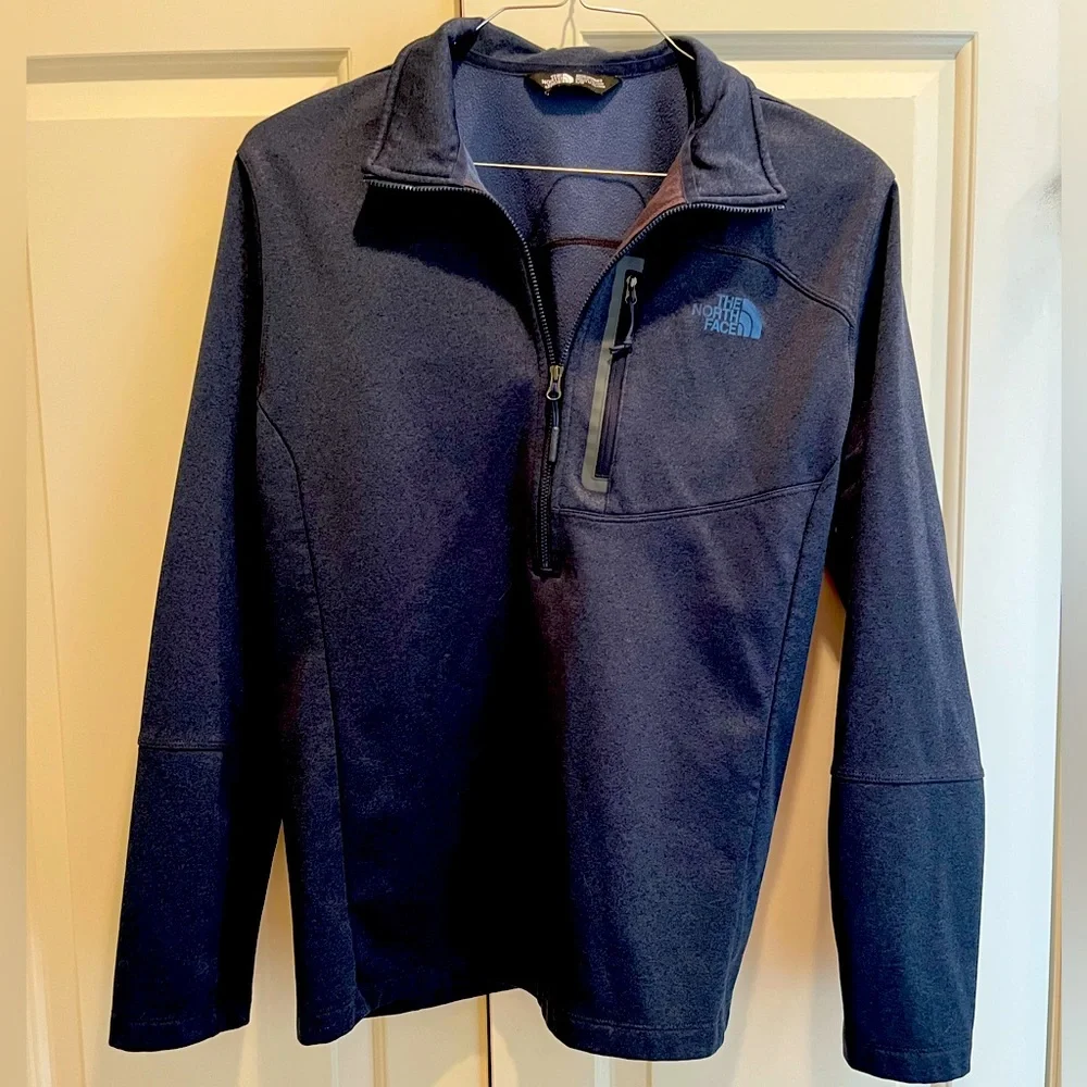 The North Face Quarter Zip Sweater Jacket Large Navy